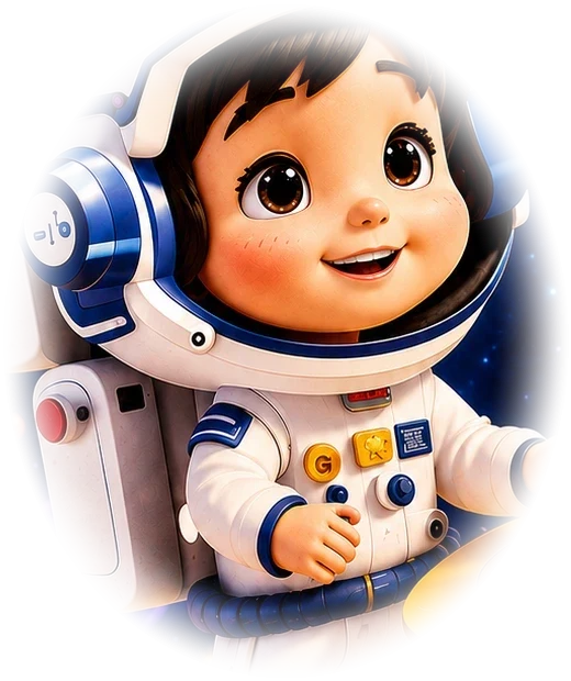 Sweet Planet — насмеано дете во астронаутски скафандер